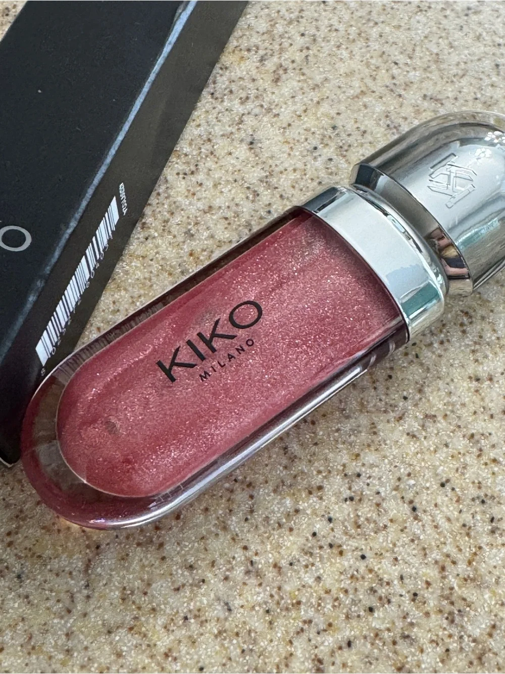 KIKO MILANO 3D Hydra Lip Gloss 17 Shine Glitter Liquid 6.5ml Pink Iridescent